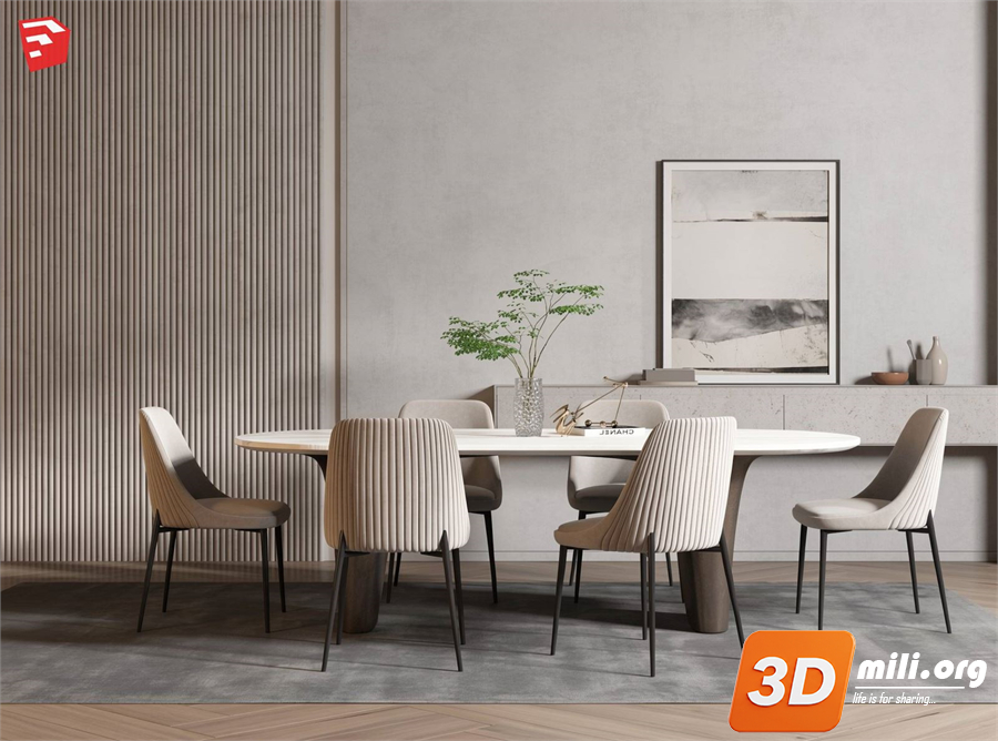 Dining Table Set Skp Files